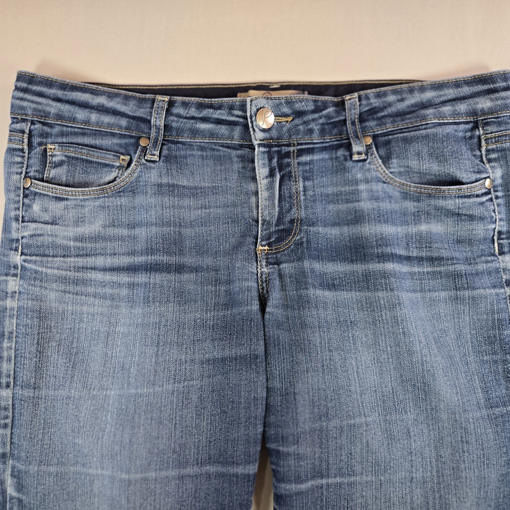 PAIGE Roxie Capri Jeans Size 29 Blue Medium Wash Made in USA EUC - Picture 2 of 15